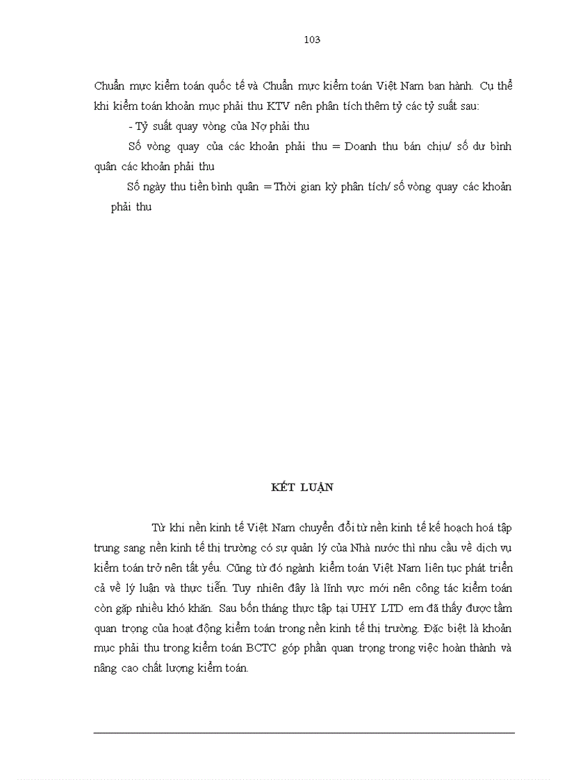 image for page Hoàn thiện kiểm toán khoản mục phải thu trong kiểm toán BCTC do Công ty TNHH dịch vụ Kiểm toán và Tư vấn UHY thực hiện