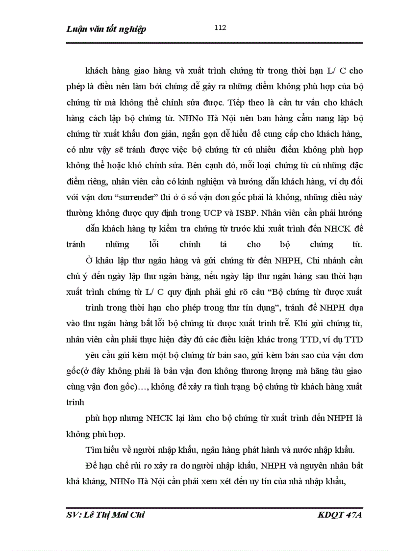 image for page Giải pháp hạn chế và phòng ngừa rủi ro trong thanh toán quốc tế theo phương thức Tín dụng chứng từ tại ngân hàng Nông nghiệp và Phát triển nông thôn Hà Nội