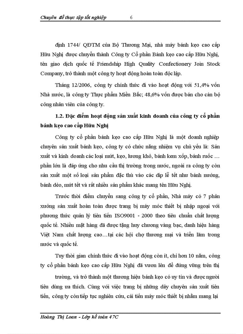 image for page Một số đánh giá khái quát về công tác hạch toán kế toán tại công ty cổ phần bánh kẹo cao cấp Hữu Nghị Hà Nội