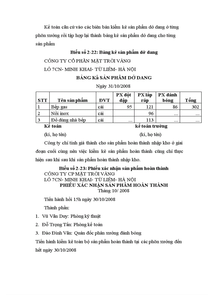 image for page Hoàn thiện kế toán chi phí sản xuất và tính giá thành sản xuất sản phẩm tại công ty cổ phần Mặt Trời Vàng