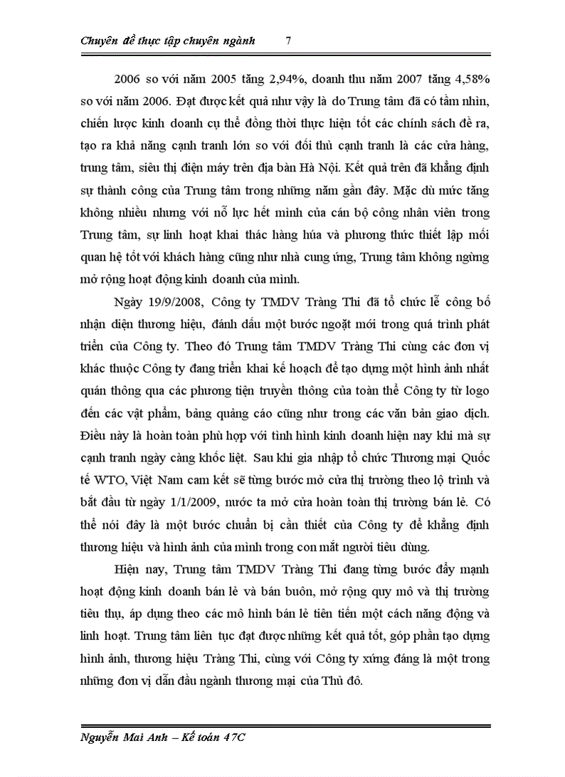 image for page Hoàn thiện kế toán tiêu thụ và kết quả tiêu thụ tại Trung tâm Thương mại dịch vụ Tràng Thi