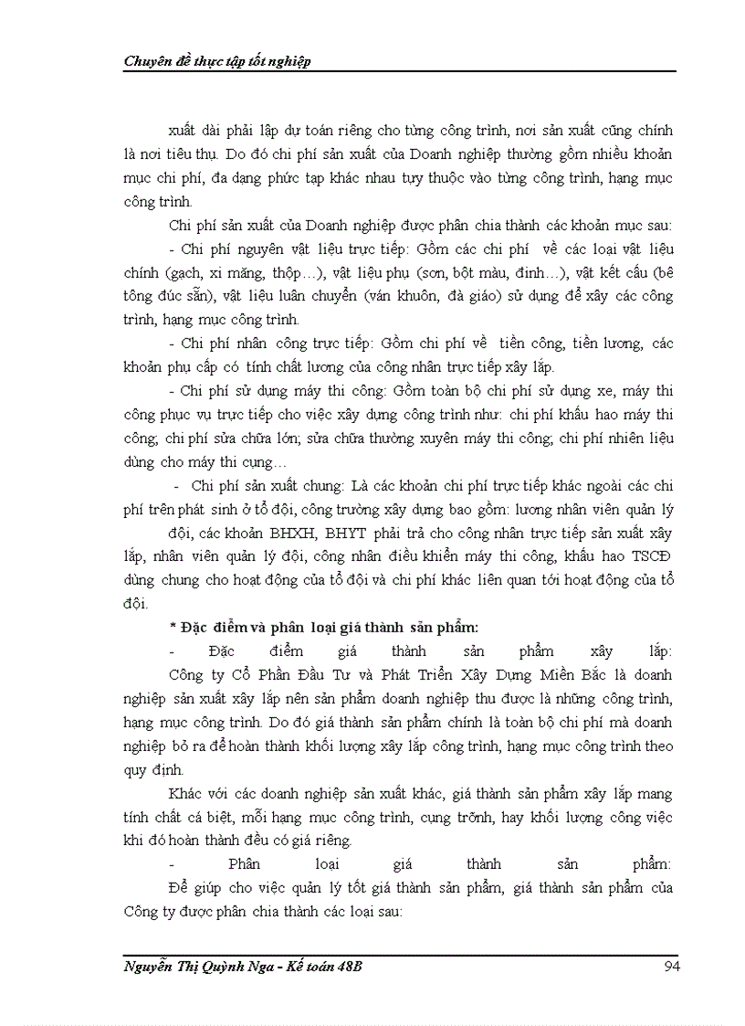 image for page Hoàn thiện công tác hạch toán chi phí sản xuất và tính giá thành sản phẩm xây lắp tại Công ty Cổ Phần Đầu Tư và Phát Triển Xây Dựng Miền Bắc