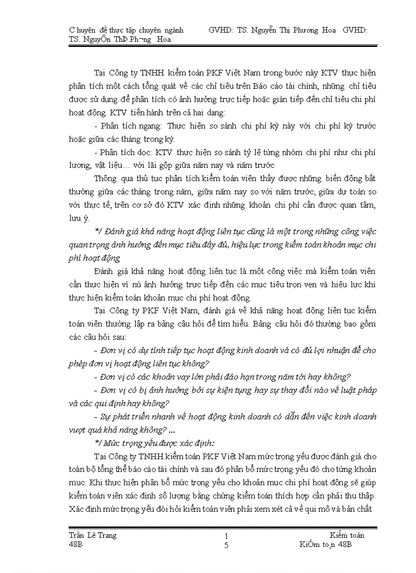 image for page Quy trỡnh kiểm toỏn khoản mục chi phớ hoạt động trong kiểm toỏn Bỏo cỏo tài chớnh do Cụng ty TNHH kiểm toỏn PKF Việt Nam thực hiện