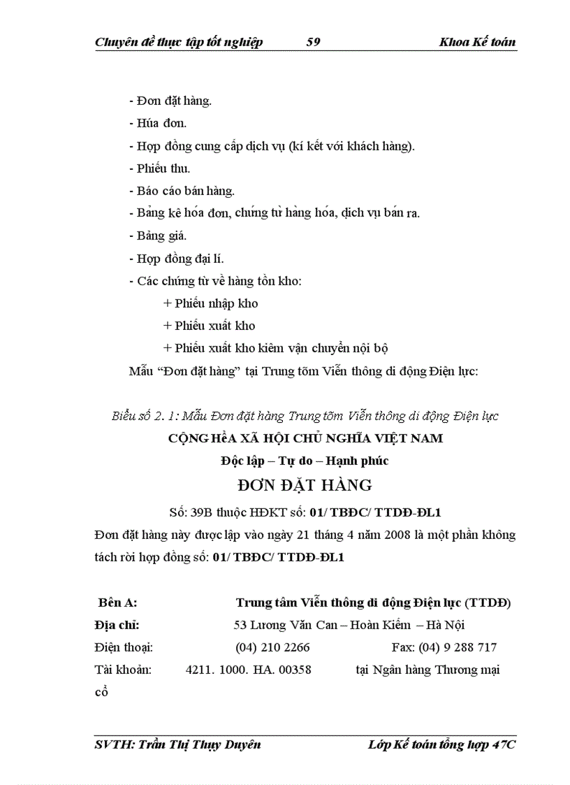 image for page Hoàn thiện kế toán doanh thu cung cấp dịch vụ tại Trung tâm Viễn thông di động Điện lực