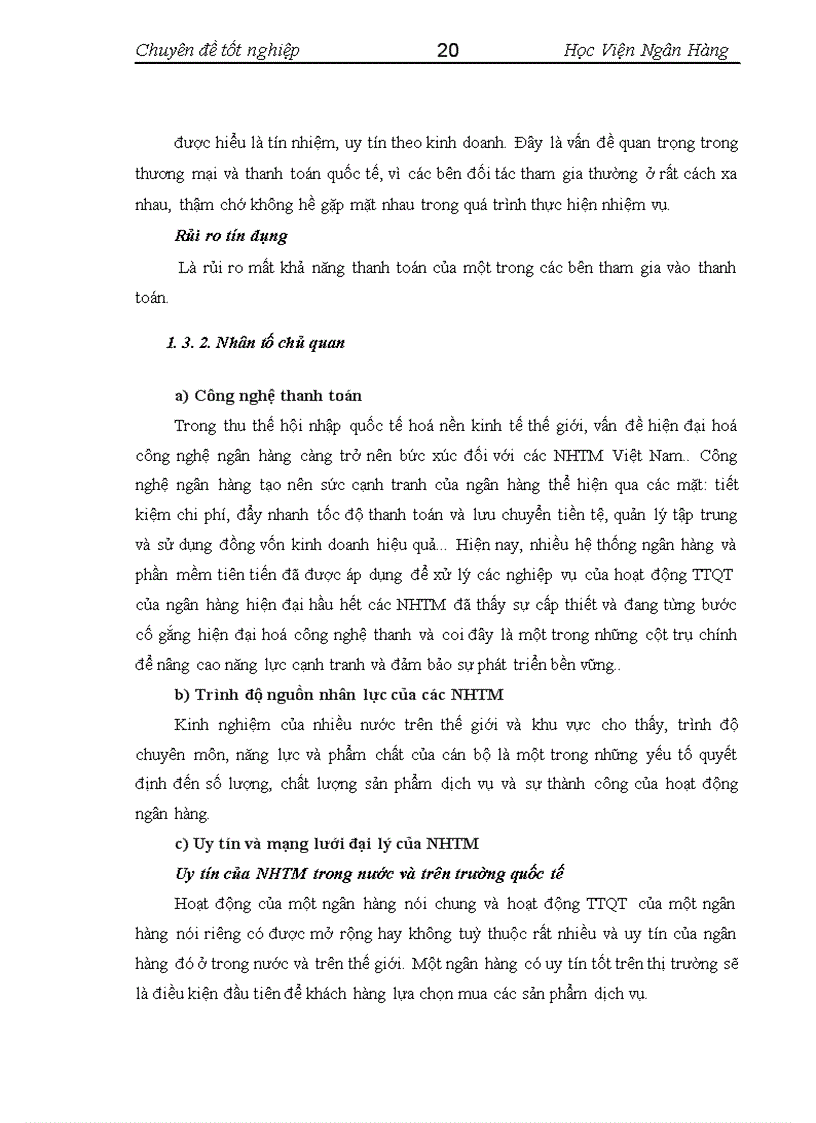 image for page Nâng cao hiệu quả hoạt động thanh toán quốc tế tại Ngân hàng Nông Nghiệp và Phát Triển Nông Thôn Đống Đa