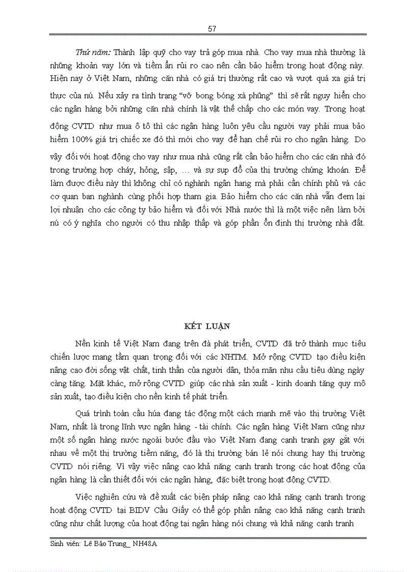 image for page Giải pháp mở rộng hoạt động cho vay tiêu dùng tại Ngân hàng Đầu tư và Phát triển Việt Nam (BIDV) Chi nhánh Cầu Giấy