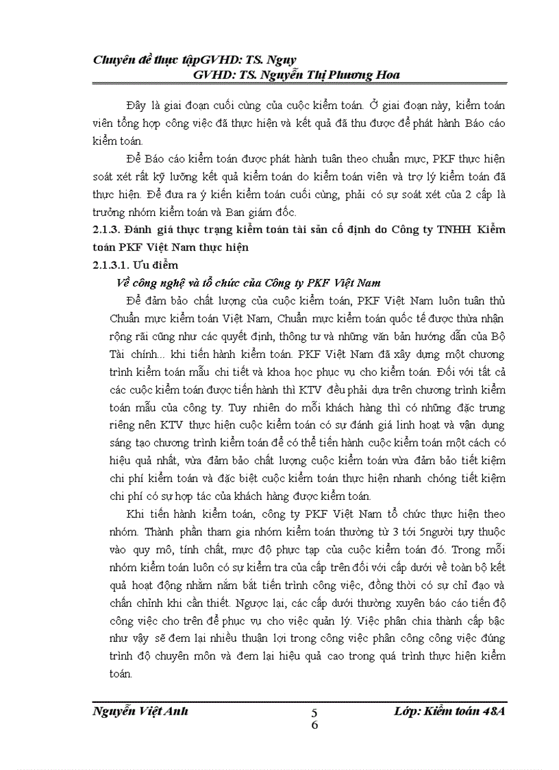 image for page Hoàn thiện kiểm toán khoản mục tài sản cố định hữu hình trong quy trình kiểm toán báo cáo tài chính do công ty tnhh kiểm toán pkf việt nam thực hiện Hà nội – 2010