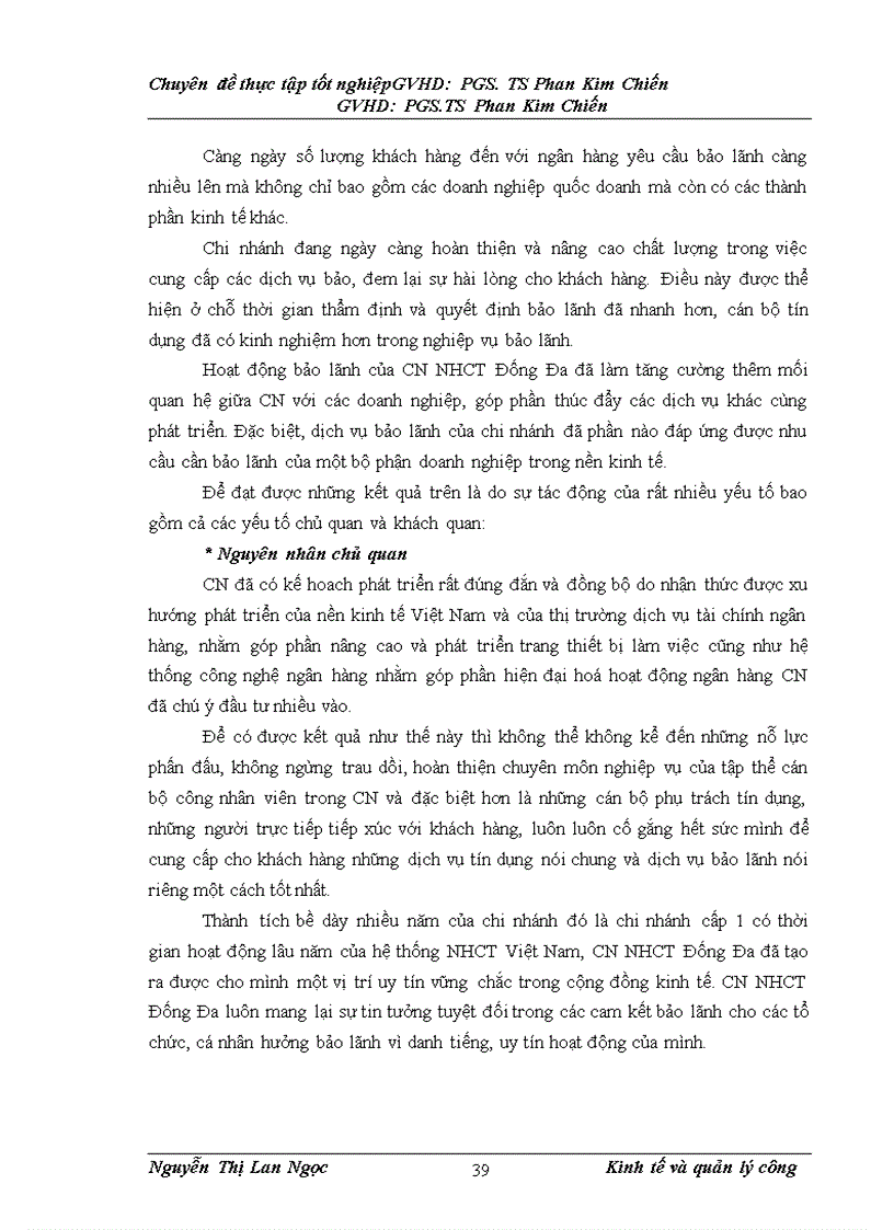 image for page Giải pháp nâng cao chất lượng bảo lãnh của Chi nhánh Ngân hàng Công thương Đống Đa