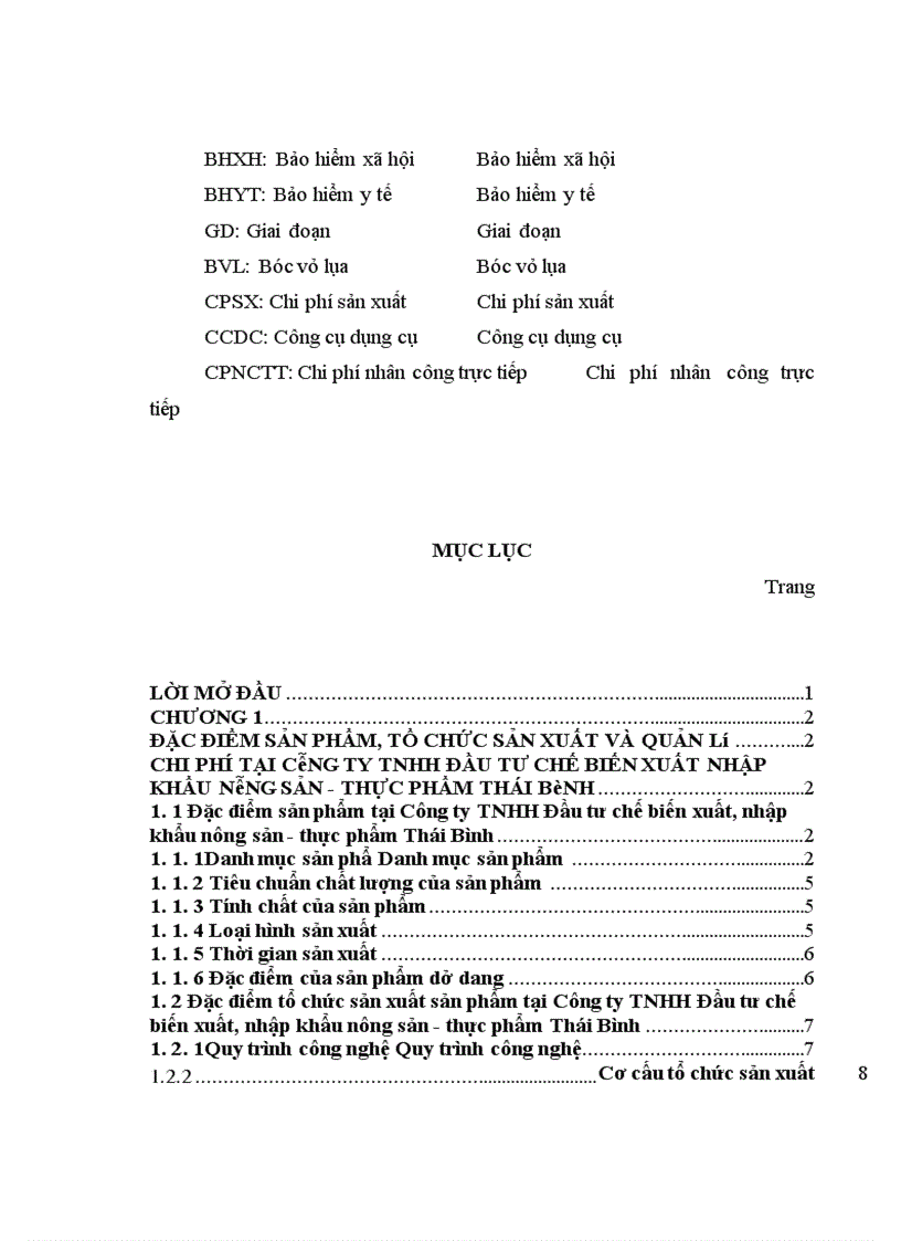 image for page Hoàn thiện công tác kế toán chi phí sản xuất và tính giá thành sản phẩm tại Công ty TNHH Đầu tư chế biến XNK – NSTP Thái Bình