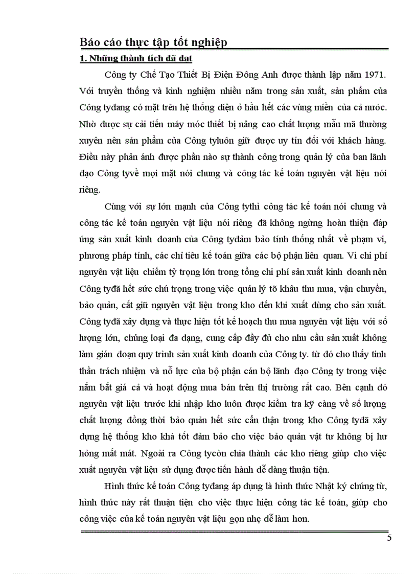 image for page Thực trạng công tác hạch toán kế toán nguyên vật liệu và công cụ dụng cụ ở Công tychế tạo thiết bị điện đông anh - hà nội