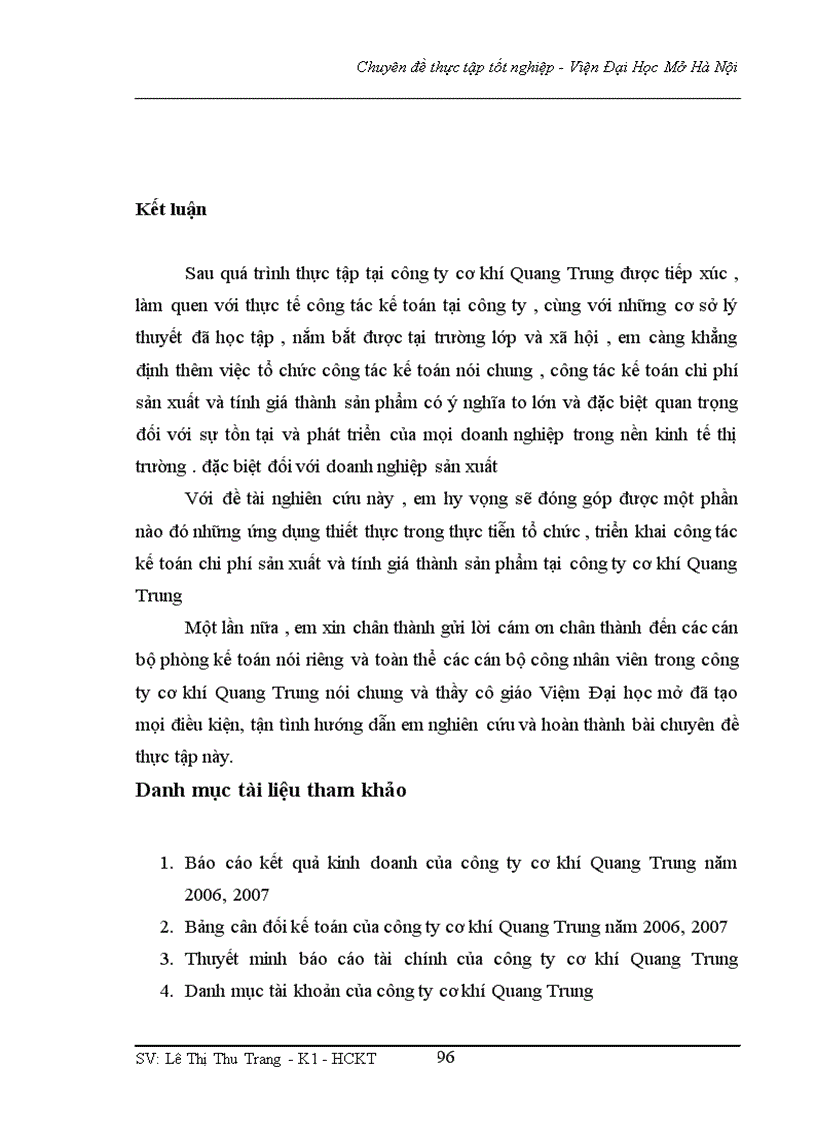 image for page Tổ chức kế toán tập hợp chi phí sản xuất và tính giá thành sản phẩm tại công ty Nhà Nước TNHH một thành viên cơ khí Quang Trung