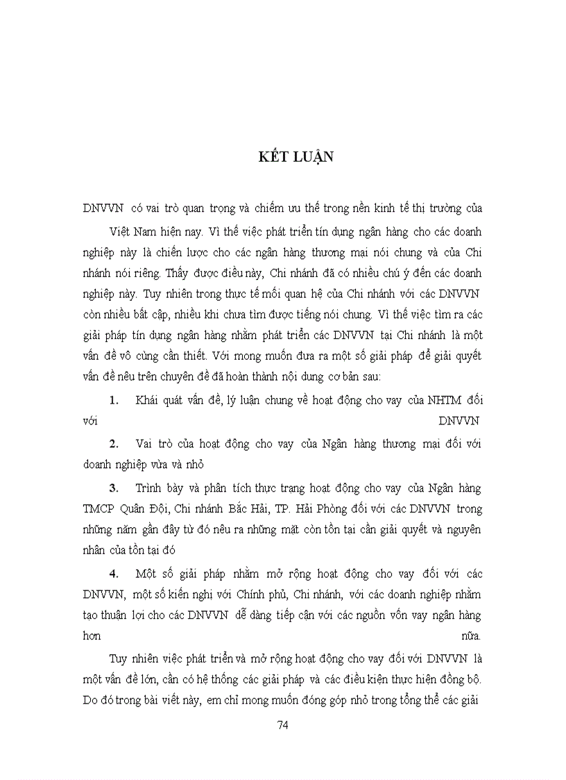 image for page Mở rộng hoạt động cho vay đối với các doanh nghiệp vừa và nhỏ tại Ngân hàng TMCP Quân Đội, Chi nhánh Bắc Hải, TP. Hải Phòng