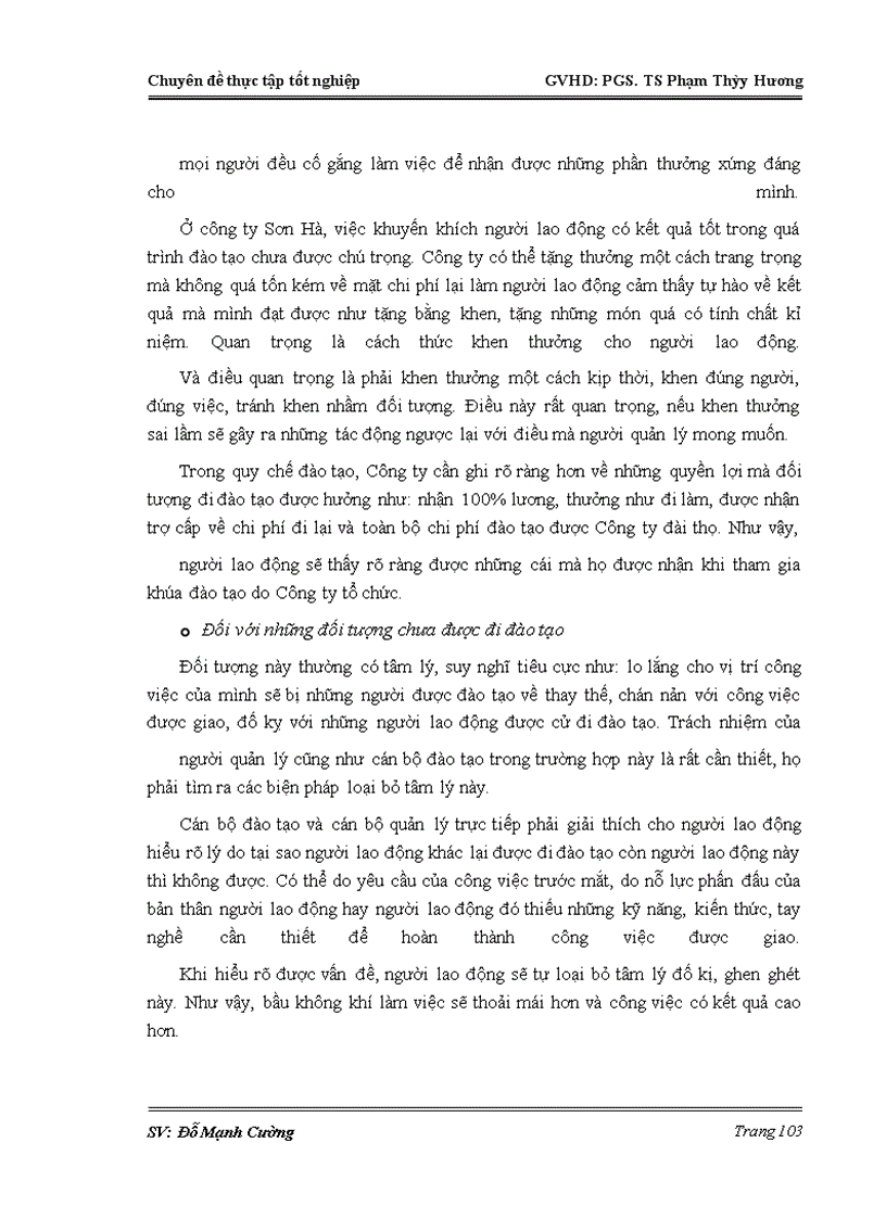 image for page Một số giải pháp nhằm hoàn thiện công tác đào tạo và phát triển nguồn nhân lực tại Công ty Cổ phần Quốc tế Sơn Hà