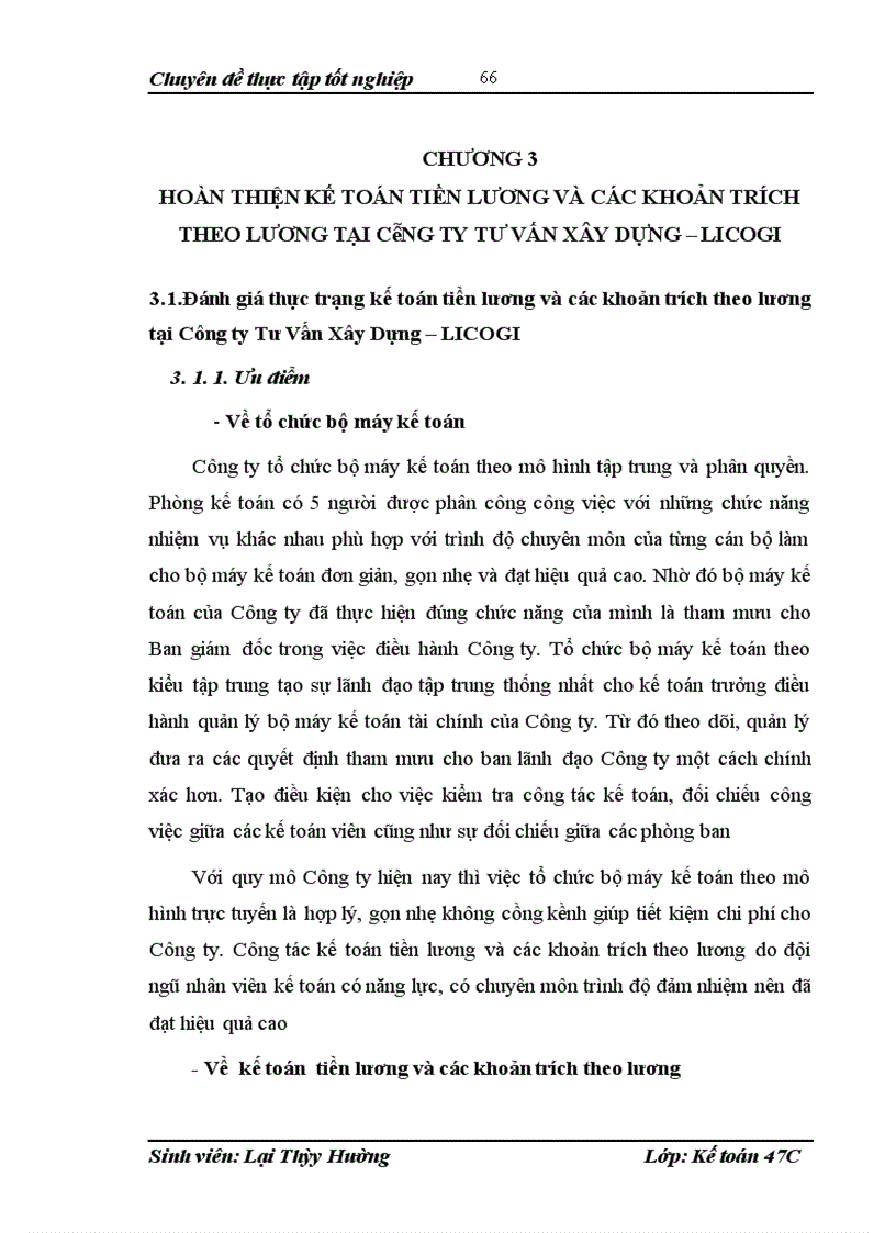 image for page Hoàn thiện kế toán tiền lương và các khoản trích theo lương tại Công ty Tư Vấn Xây Dựng – LICOGI