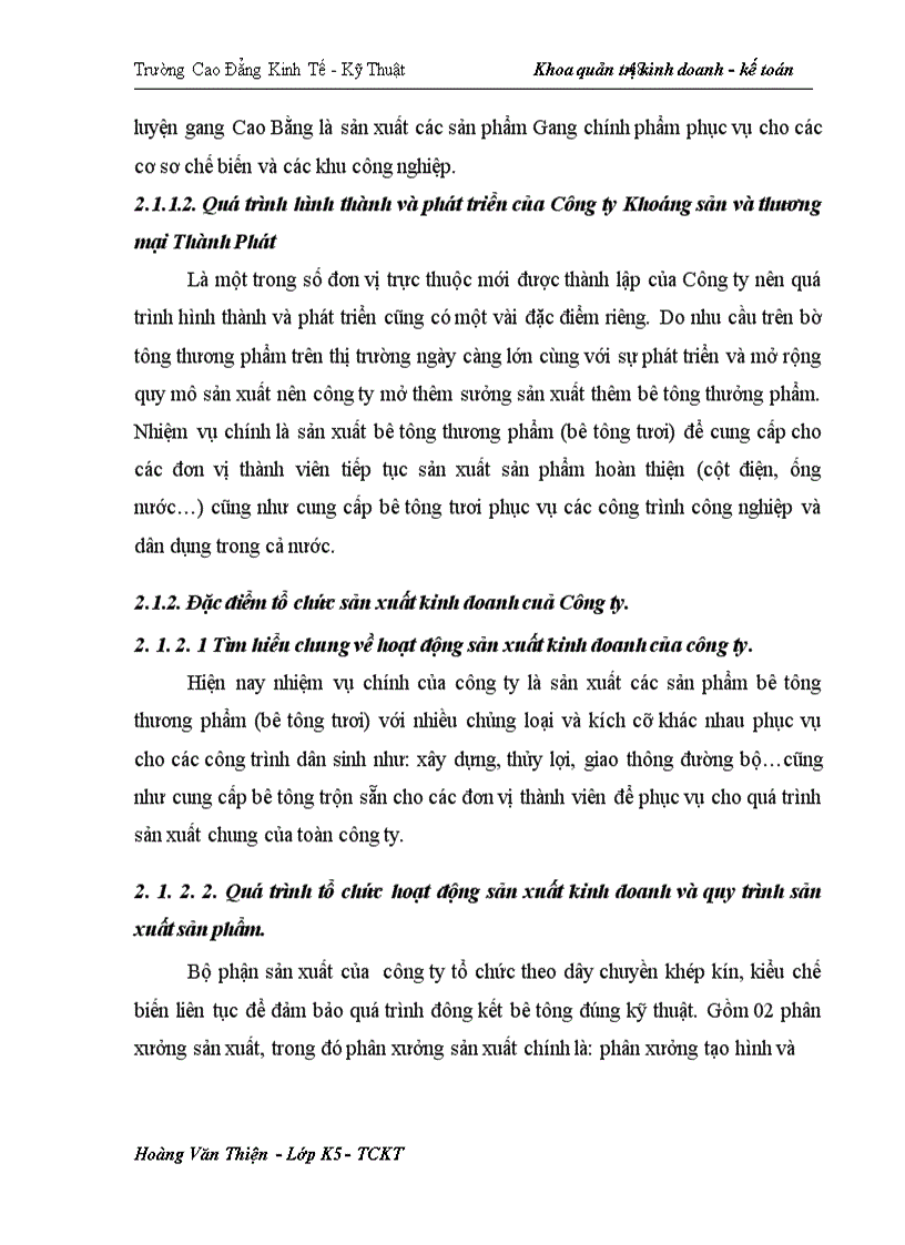 image for page Hoàn thiện công tác kế toán nguyên vật liệu tại Công ty Khoáng sản và thương mại Thành Phát