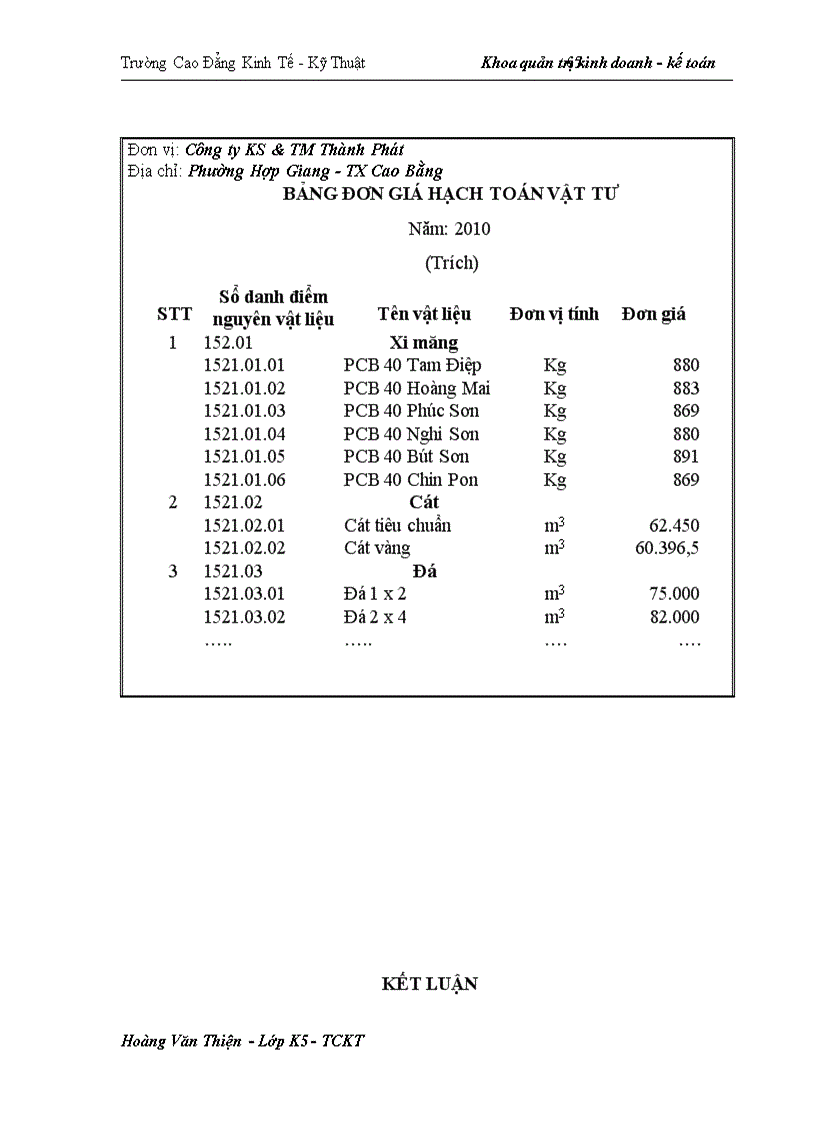 image for page Hoàn thiện công tác kế toán nguyên vật liệu tại Công ty Khoáng sản và thương mại Thành Phát