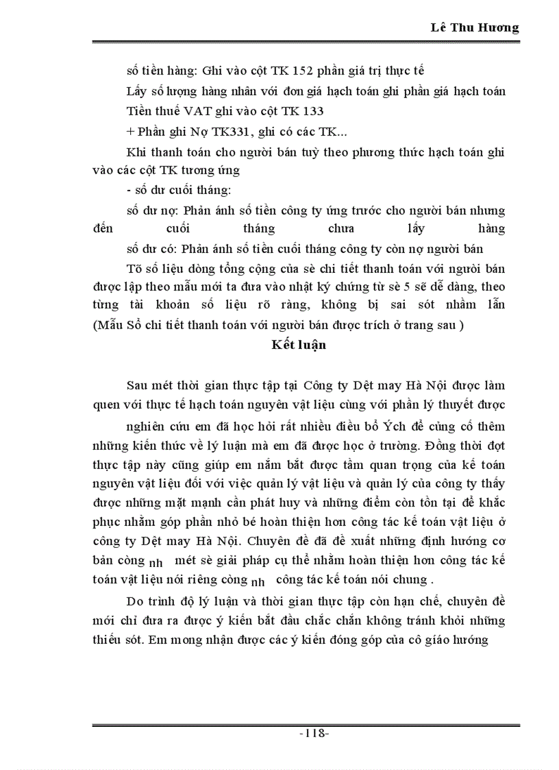 image for page Tổ chức công tác kế toán nguyên vật liệu tại công ty Dệt - May Hà Nội