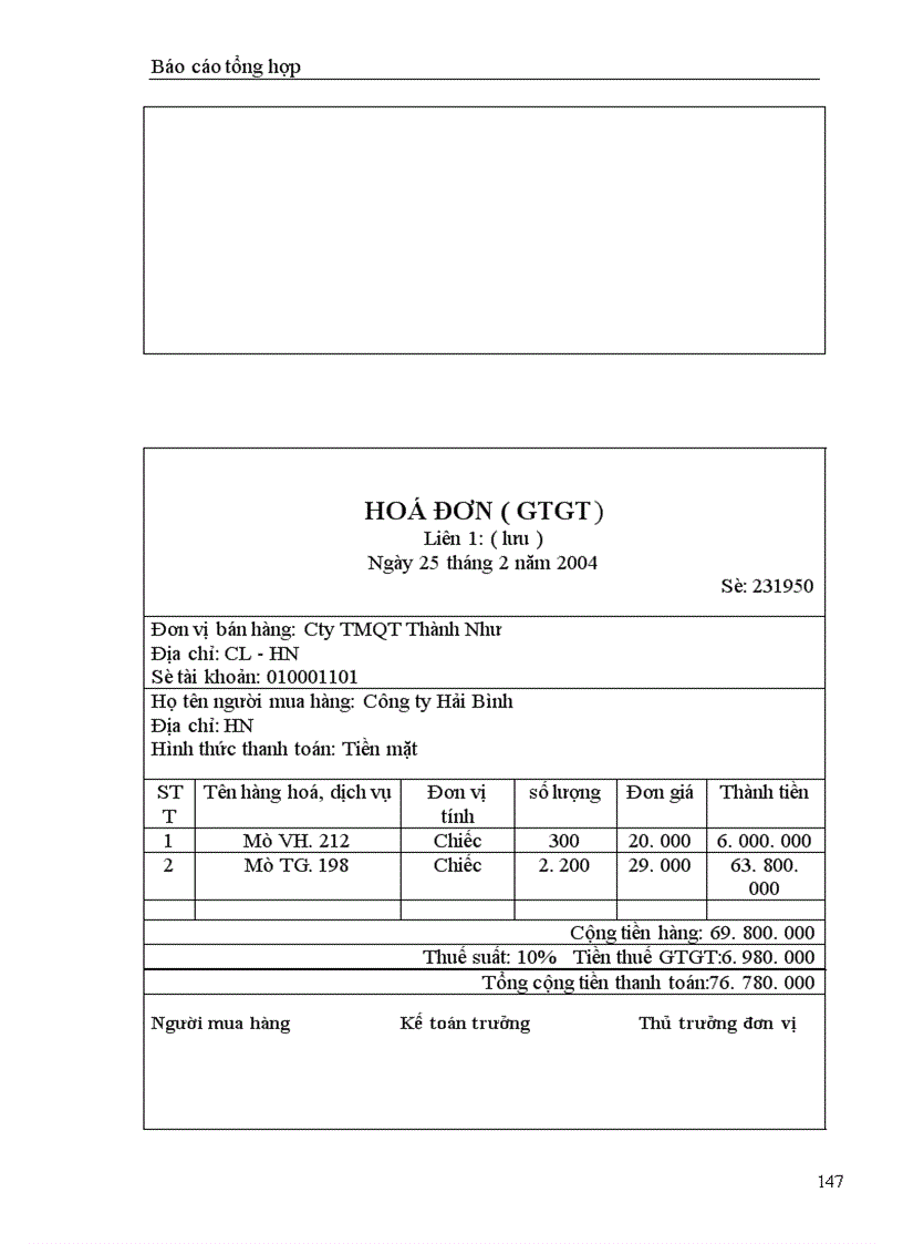 image for page Báo cáo tổng hợp kế toán tại Công ty cổ phần quốc tế thương mại Thành Như