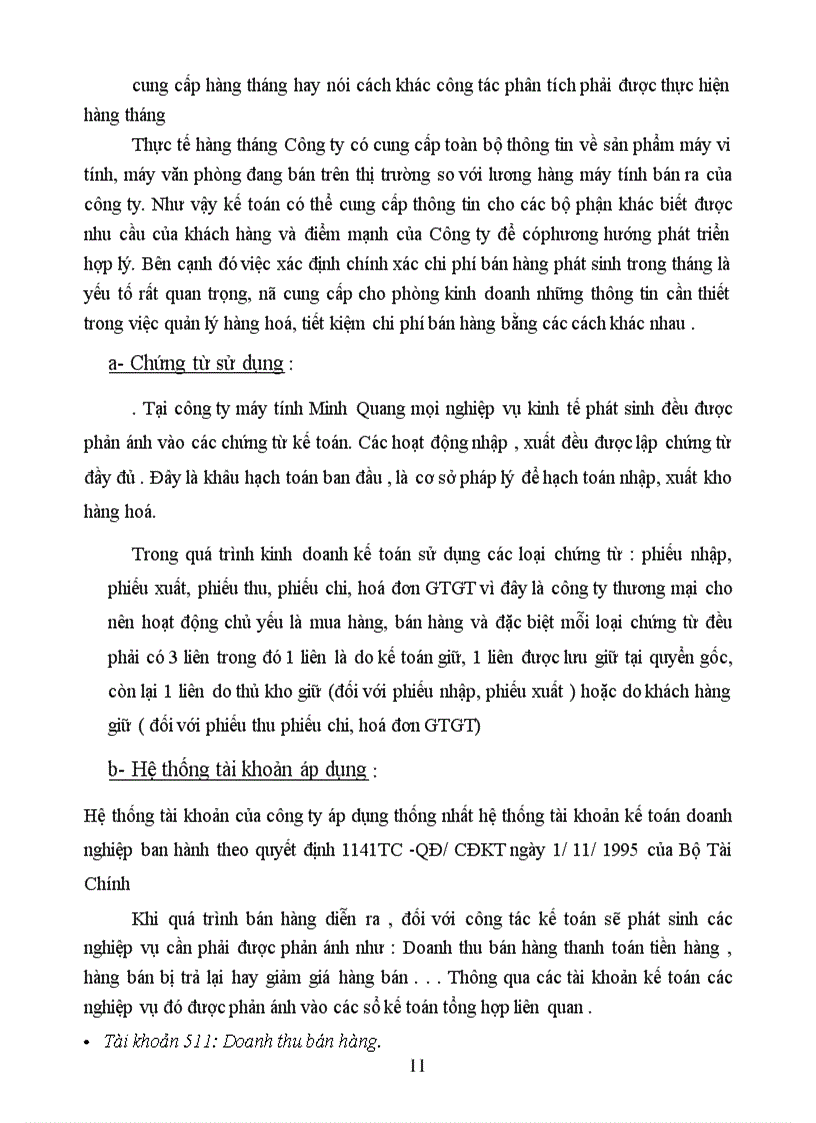 image for page Công tác kế toán bán hàng Tại công tycp máy tính quang vinh