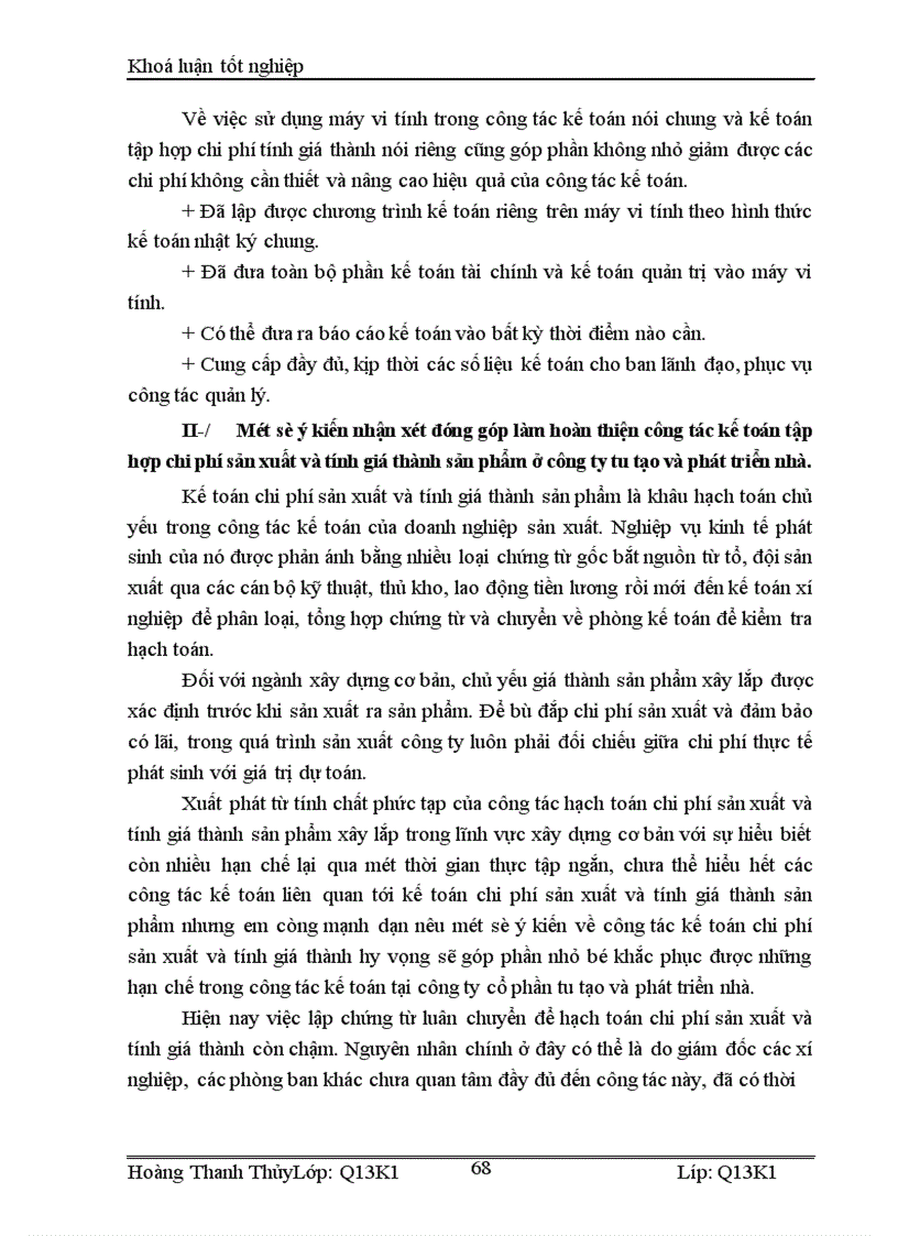 image for page Hoàn thiện kế toán chi phí sản xuất và tính giá thành sản phẩm xây lắp tại Công ty Cổ phần Tu tạo và Phát triển nhà