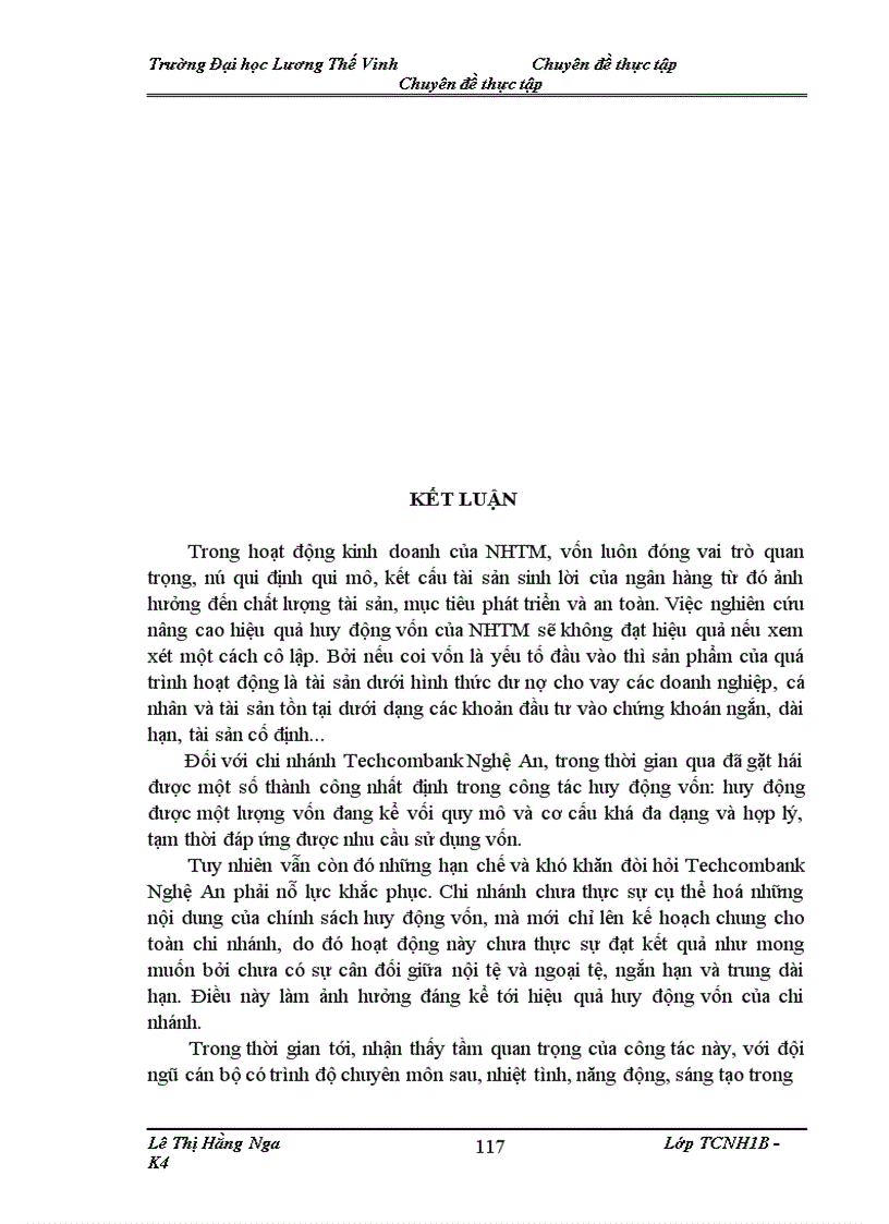 image for page Nâng cao hiệu quả công tác huy động vốn tại Techcombank Nghệ An