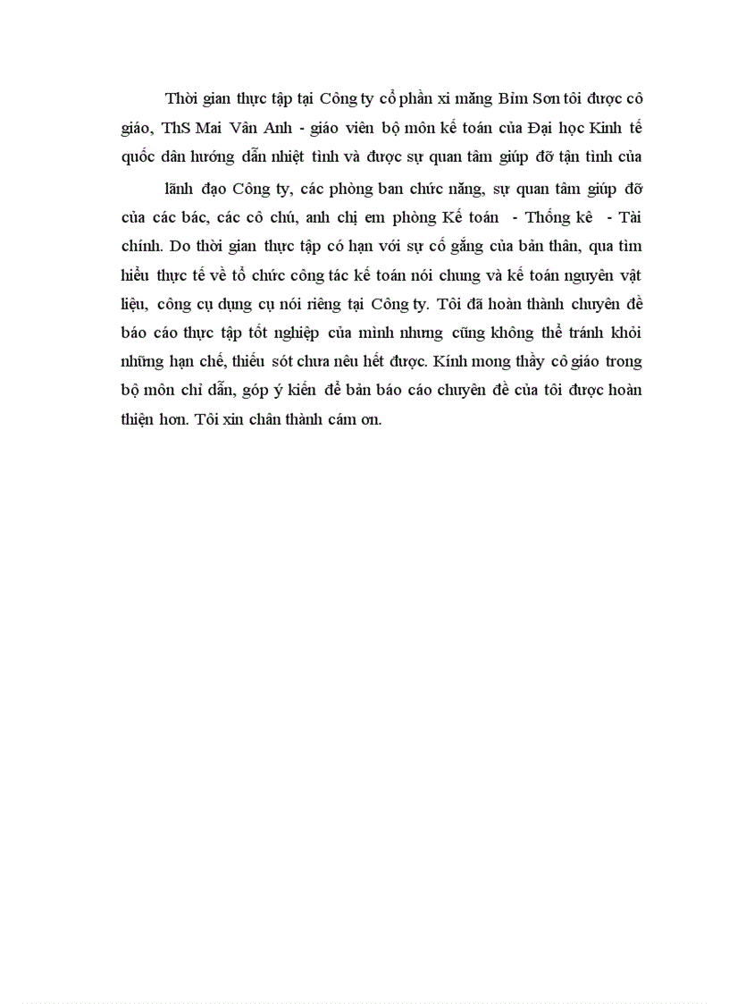 image for page Hoàn thiện kế toán nguyên vật liệu tại Công ty cổ phần xi măng Bỉm Sơn