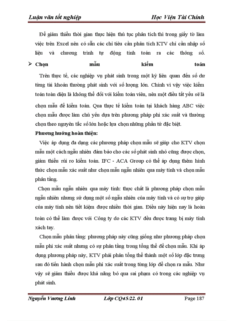 image for page Hoàn thiện quy trình và phương pháp Kiểm toán TSCĐ trong Kiểm toán BCTC tại Công ty TNHH Kiểm toán và Tư vấn tài chính IFC-ACA Group