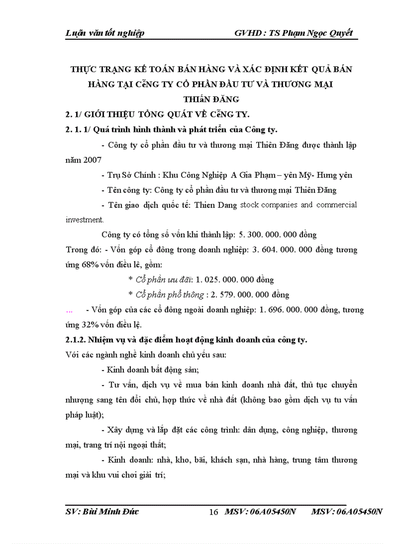 image for page Kế toán bán hàng và xác định kết quả bán hàng tại Công ty Cổ phần Đầu tư Và Thương Mại Thiên Đăng