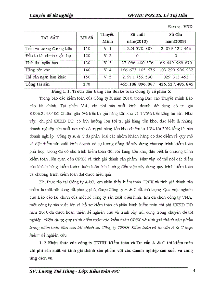 image for page Vận dụng quy trình kiểm toán vào kiểm toán CPSX và tính giá thành sản phẩm trong kiểm toán Báo cáo tài chính do Công ty TNHH Kiểm toán và tư vấn A&C thực hiện