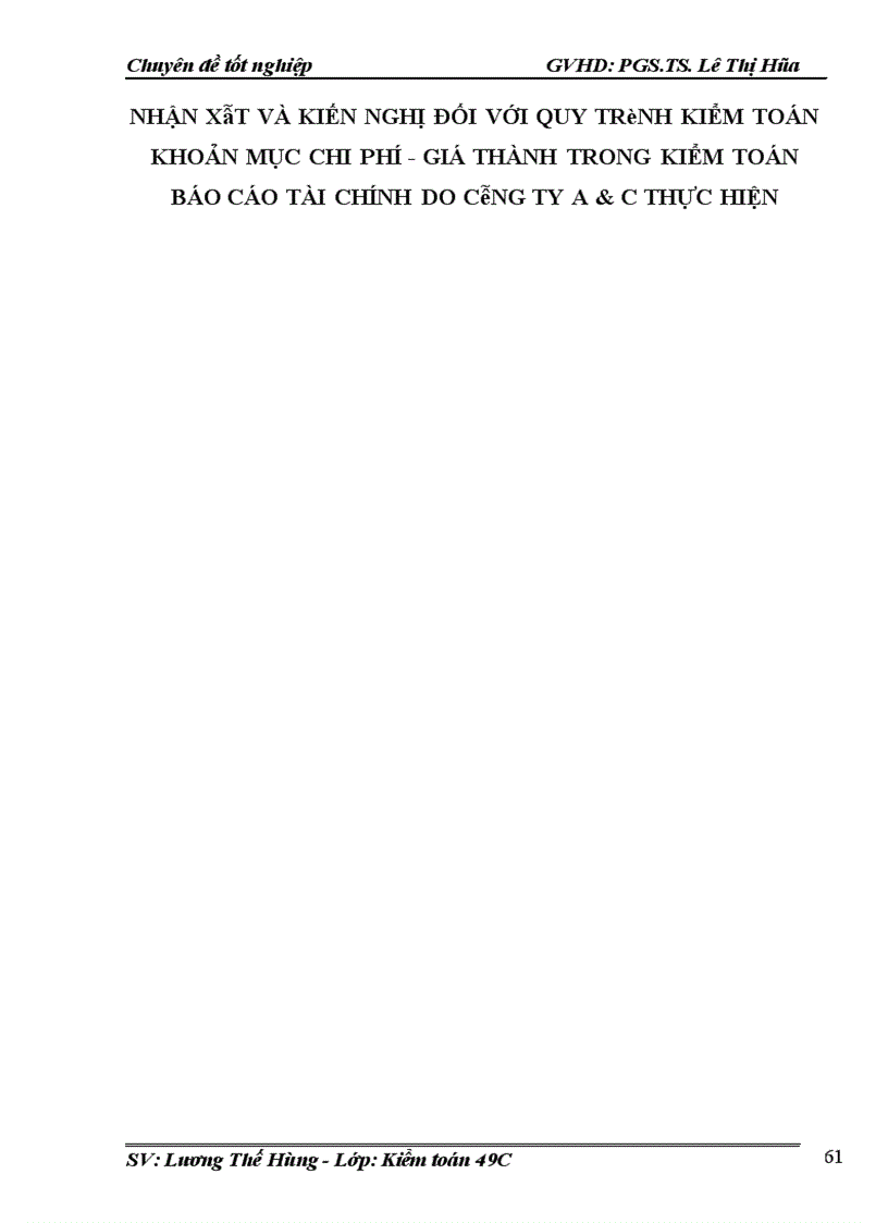 image for page Vận dụng quy trình kiểm toán vào kiểm toán CPSX và tính giá thành sản phẩm trong kiểm toán Báo cáo tài chính do Công ty TNHH Kiểm toán và tư vấn A&C thực hiện