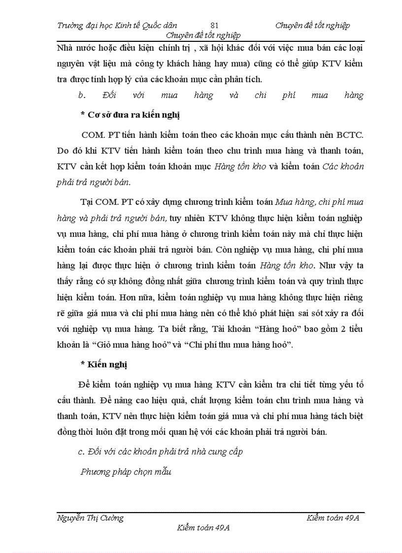 image for page Vận dụng quy trình kiểm toán vào kiểm toán chu trình mua hàng – Thanh toán trong kiểm toán tài chính do Công ty TNHH Kiểm Toán COM.PT thực hiện