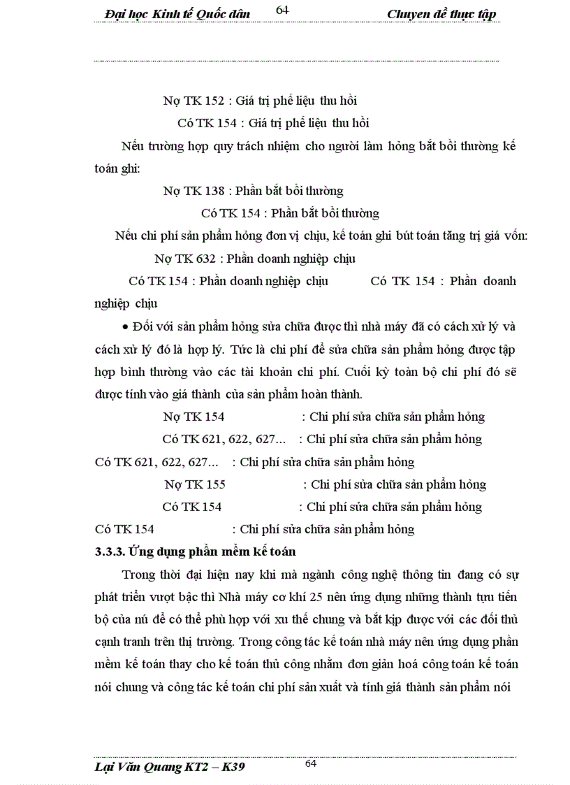 image for page Hoàn thiện kế toán chi phí sản xuất và tính giá thành sản phẩm tại Nhà máy cơ khí 25 thuộc Tổng cục công nghiệp quốc phòng - Bộ quốc phòng