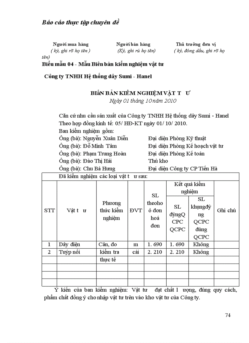 image for page Hoàn thiện công tác kế toán nguyên vật liệu tại công ty TNHH Hệ thống dây Sumi - Hanel
