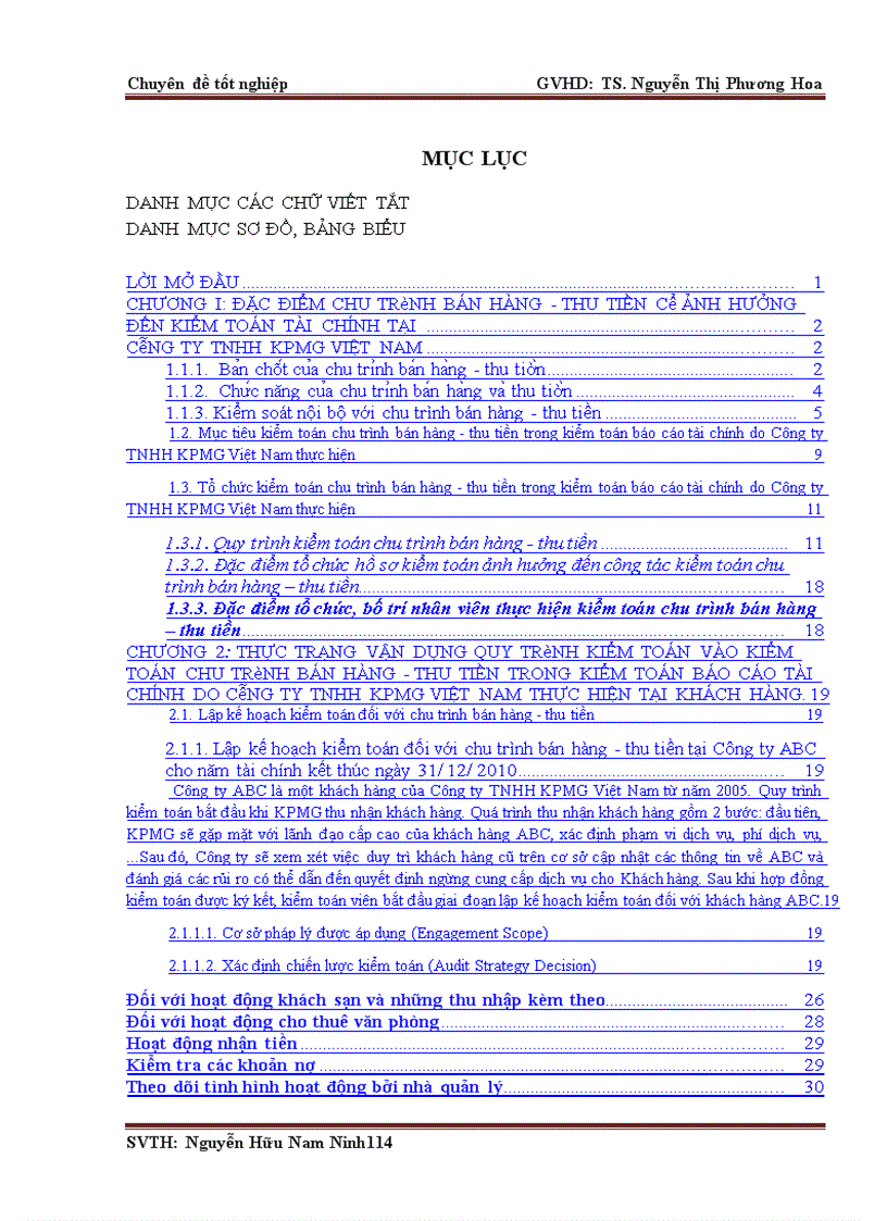 image for page Vận dụng quy trình kiểm toán vào kiểm toán chu trình bán hàng - thu tiền trong kiểm toán báo cào tài chính do Công ty TNHH KPMG Việt Nam thực hiện