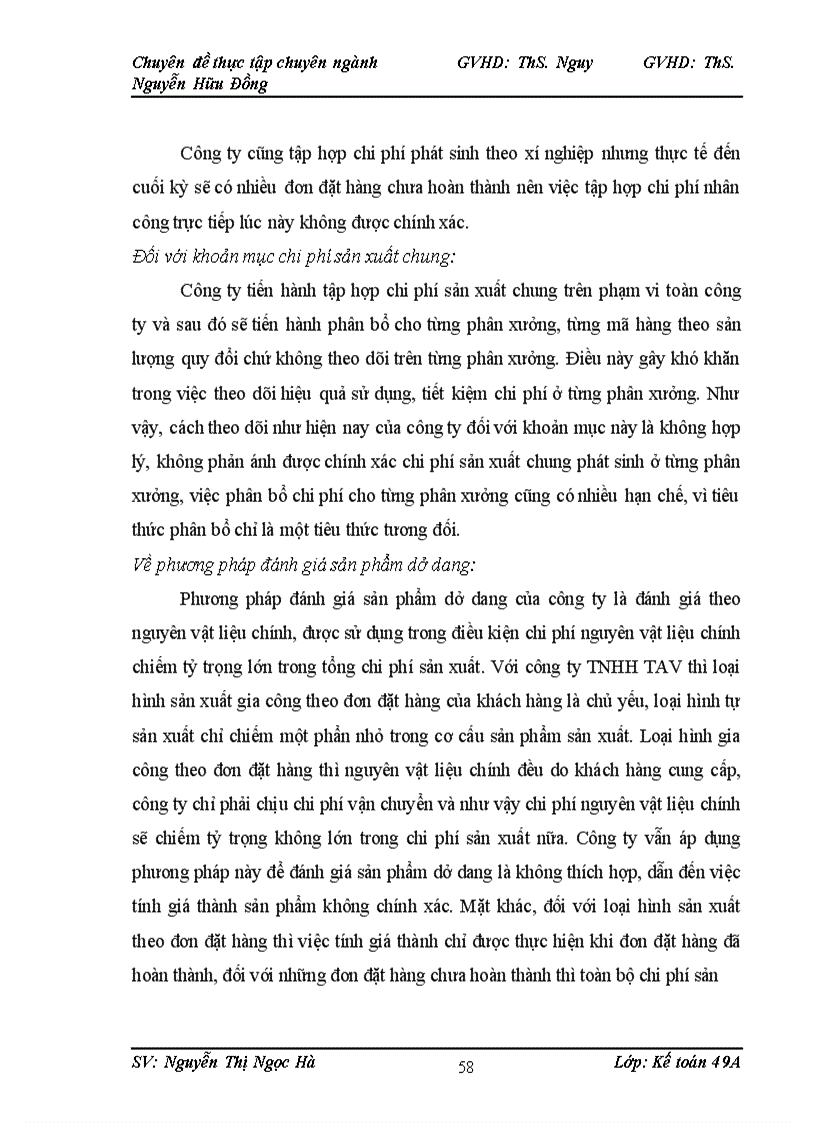 image for page Hoàn thiện kế toán chi phí sản xuất và tính giá thành sản phẩm tại công ty TNHH TAV