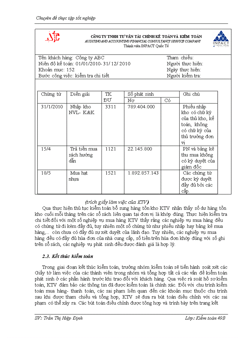 image for page Hoàn hiện quy trình kiểm toán chu trình mua hàng và thanh toán trong kiểm toán BCTC do Công ty Dịch vụ Tư vấn Tài chính Kế toán và Kiểm toán thực hiện
