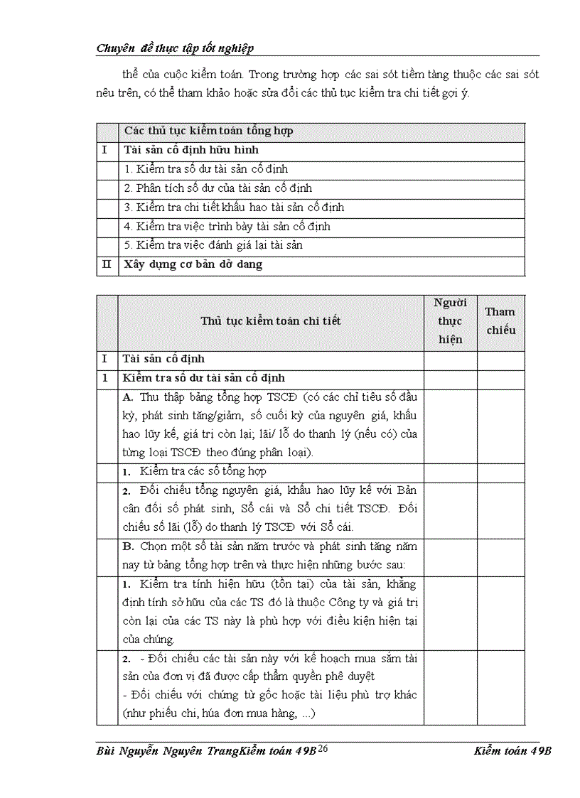 image for page Vận dụng quy trình kiểm toán vào kiểm toán Tài sản cố định trong kiểm toán Báo cáo tài chính do Công ty Hợp danh Kiểm toán Việt Nam thực hiện