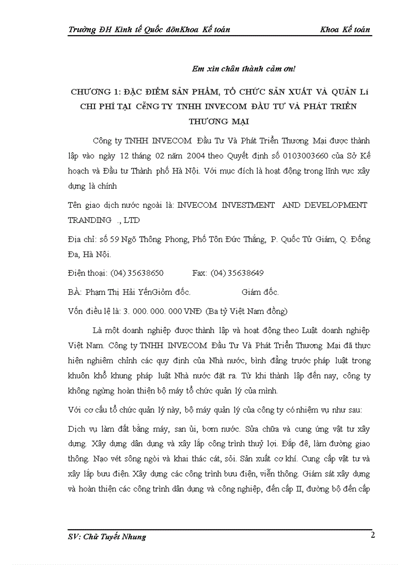 image for page Hoàn thiện kế toán chi phí sản xuất và tính giá thành sản phẩm tại công ty tnhh invecom đầu tư và phát triển thương mại