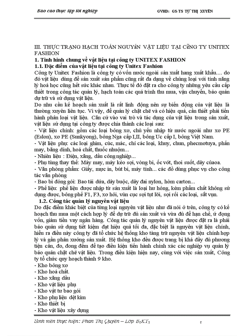 image for page Tổ chức công tác kế toán nguyên vật kiệu tại công ty Unitex Fashion