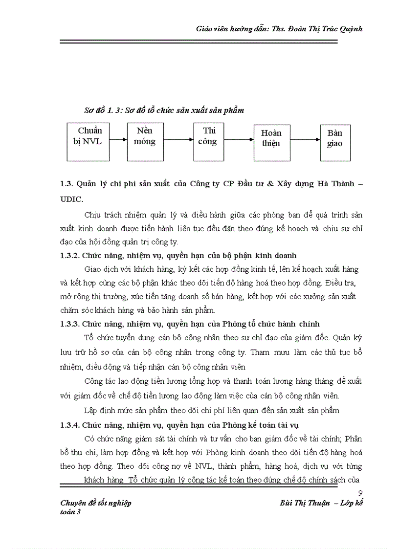 image for page Hoàn thiện kế toán chi phí sản xuất và tính giá thành sản phẩm ở Công ty cổ phần ĐT & XD Hà Thành - UDIC