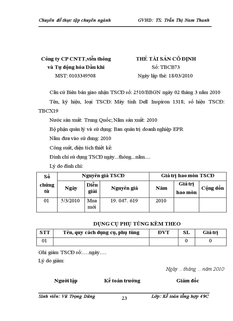 image for page Hoàn thiện kế toán tài sản cố định tại Công ty CP Công nghệ thông tin, Viễn thông và Tự động hóa Dầu khí