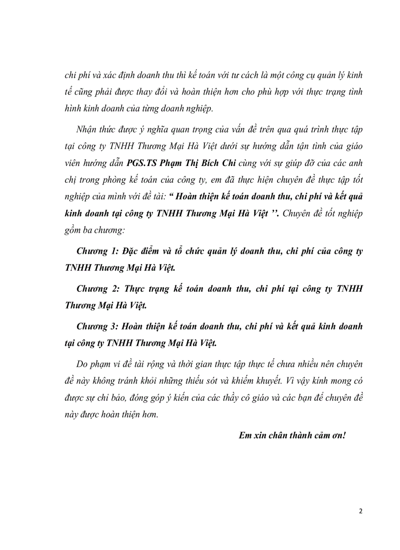 image for page Hoàn thiện kế toán doanh thu, chi phí và kết quả kinh doanh tại công ty TNHH Thương Mại Hà Việt