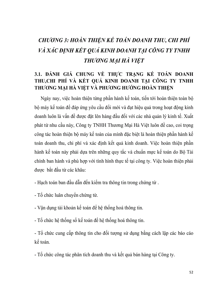 image for page Hoàn thiện kế toán doanh thu, chi phí và kết quả kinh doanh tại công ty TNHH Thương Mại Hà Việt