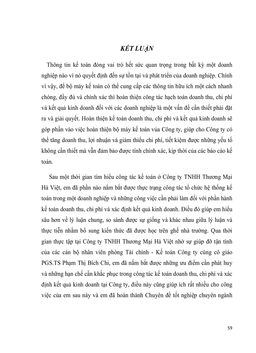 image for page Hoàn thiện kế toán doanh thu, chi phí và kết quả kinh doanh tại công ty TNHH Thương Mại Hà Việt