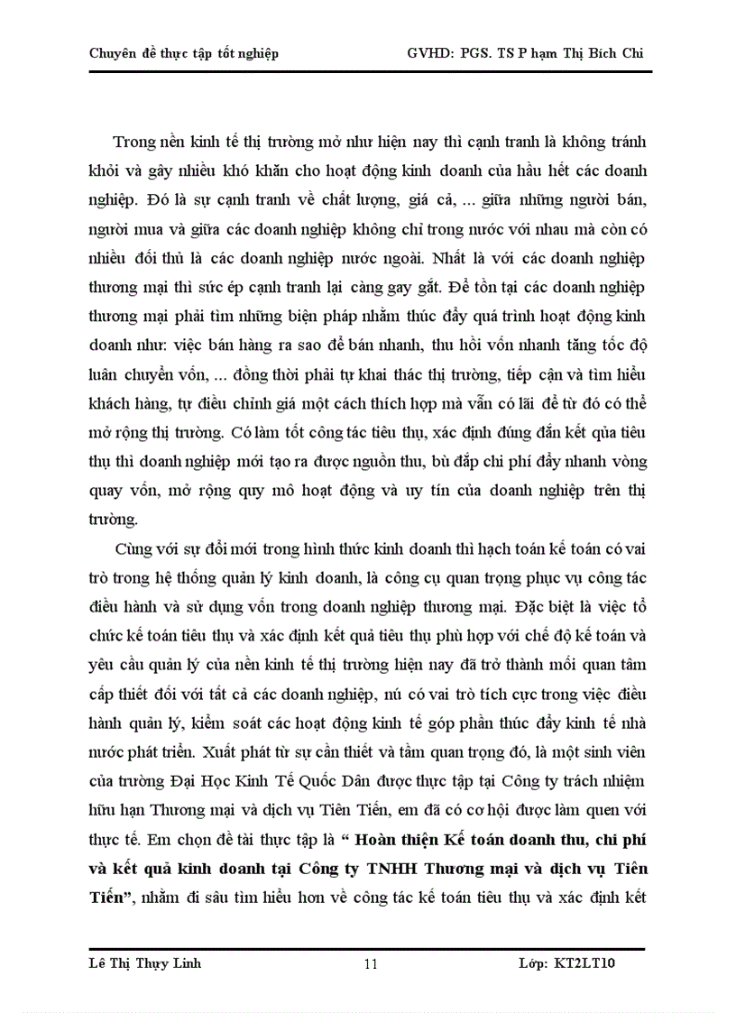image for page Kế toán tiêu thụ và xác định kết quả tiêu thụ hàng hoá tại Công ty trách nhiệm hữu hạn Thương mại và dịch vụ Tiên Tiến