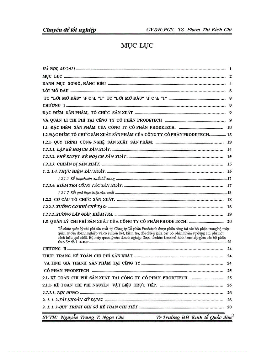 image for page Hoàn thiện kế toán chi phí sản xuất và tính giá thành sản phẩm tại Công ty Cổ phần Prodetech.