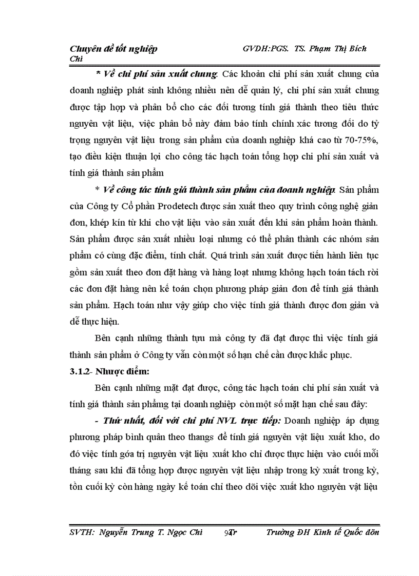 image for page Hoàn thiện kế toán chi phí sản xuất và tính giá thành sản phẩm tại Công ty Cổ phần Prodetech.