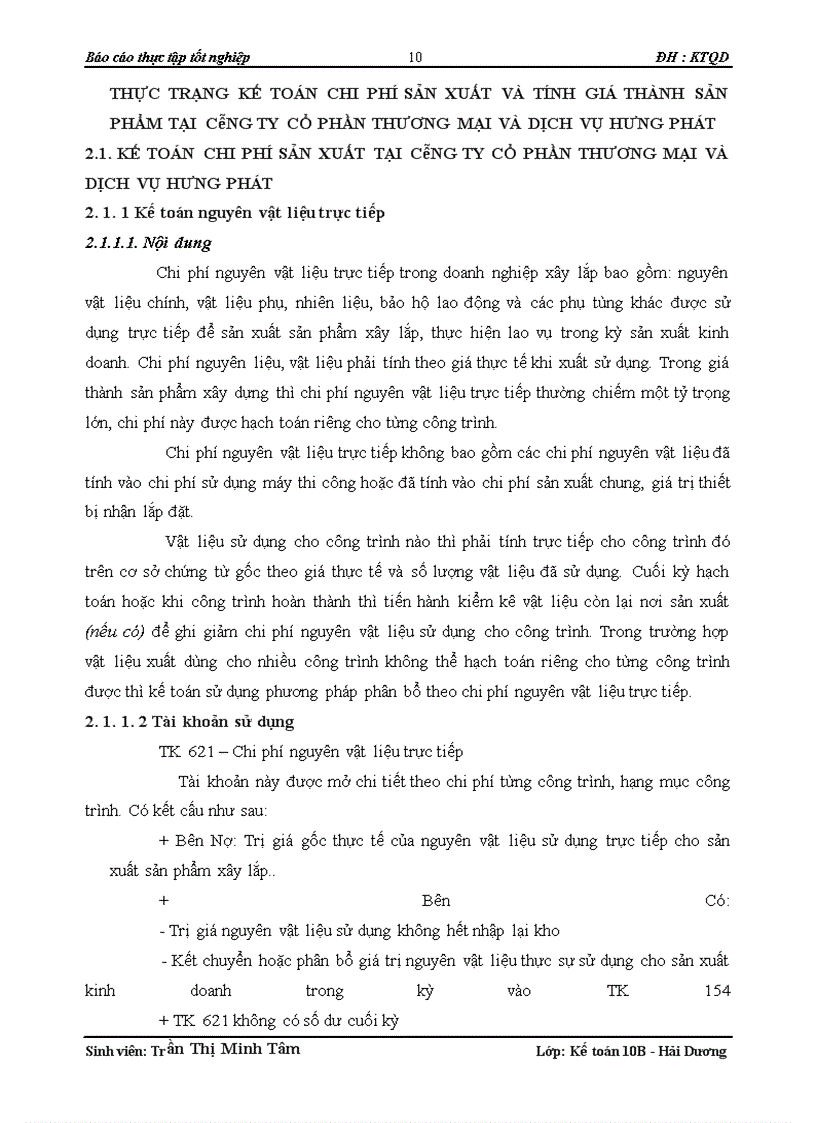 image for page Hoàn thiện kế toán chi phí sản xuất và tính giá thành sản phẩm xây lắp tại Công ty cổ phần Thương mại và Dịch vụ Hưng Phát