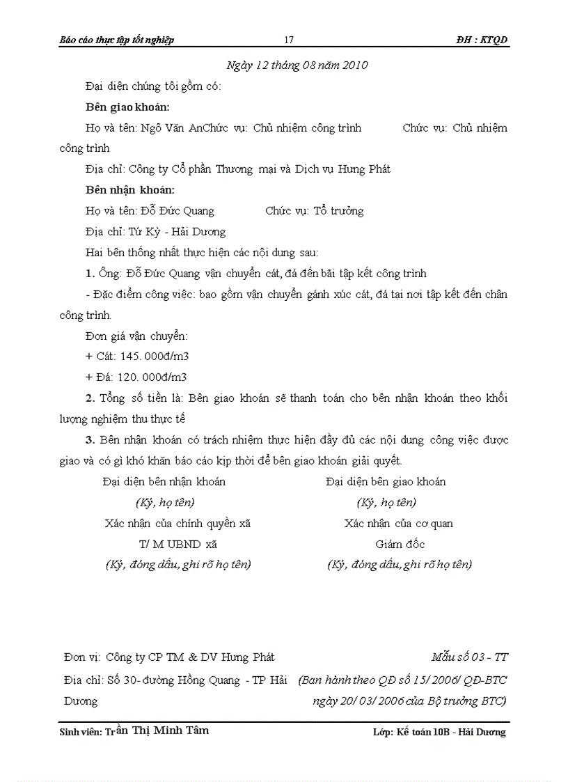 image for page Hoàn thiện kế toán chi phí sản xuất và tính giá thành sản phẩm xây lắp tại Công ty cổ phần Thương mại và Dịch vụ Hưng Phát