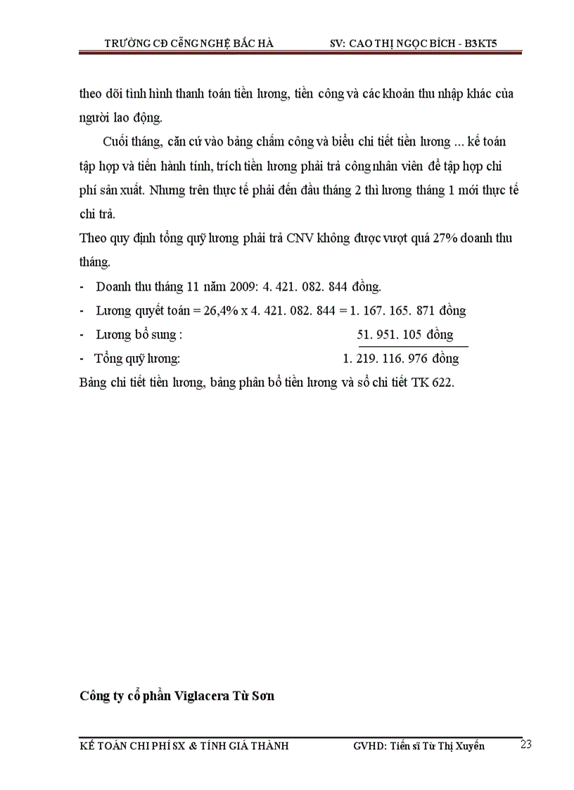 image for page Hoàn thiện kế toán chi phí sản xuất và tính giá thành sản phẩm tại Công ty cổ phần Viglacera Từ Sơn